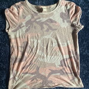 Free people camo tee shirt
